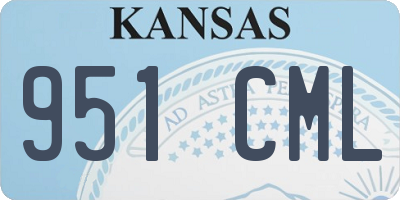 KS license plate 951CML