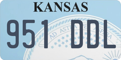 KS license plate 951DDL