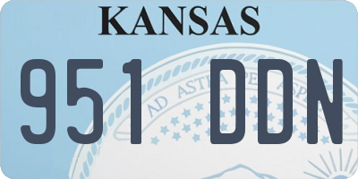 KS license plate 951DDN