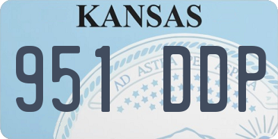 KS license plate 951DDP