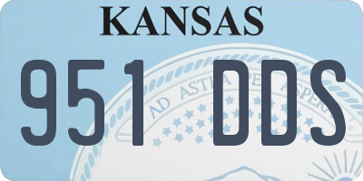 KS license plate 951DDS