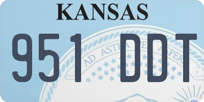 KS license plate 951DDT