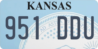 KS license plate 951DDU