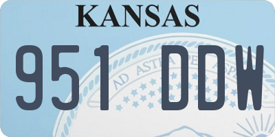 KS license plate 951DDW