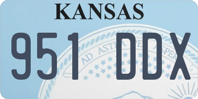 KS license plate 951DDX