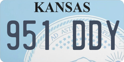 KS license plate 951DDY