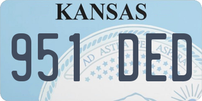 KS license plate 951DED