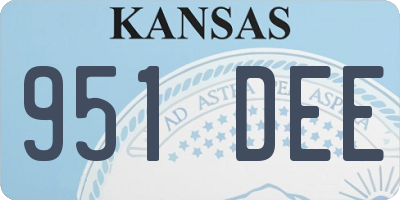 KS license plate 951DEE