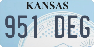 KS license plate 951DEG