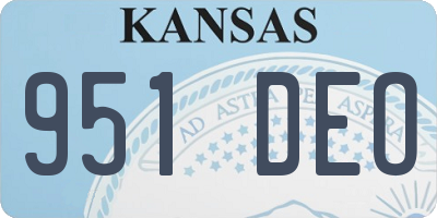 KS license plate 951DEO