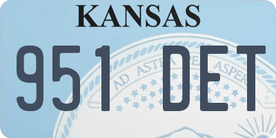 KS license plate 951DET
