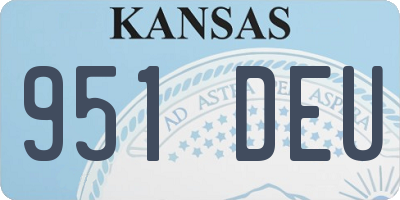 KS license plate 951DEU
