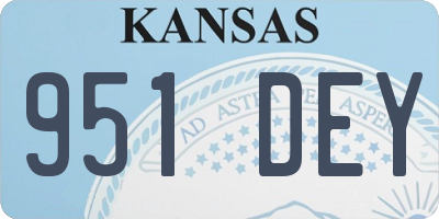 KS license plate 951DEY