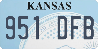 KS license plate 951DFB
