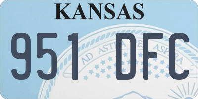 KS license plate 951DFC