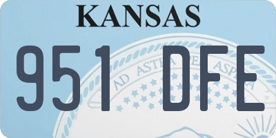 KS license plate 951DFE
