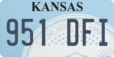 KS license plate 951DFI