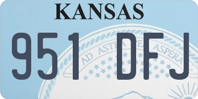 KS license plate 951DFJ