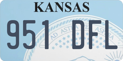 KS license plate 951DFL