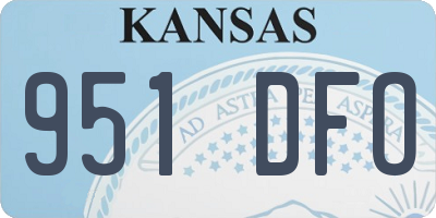 KS license plate 951DFO