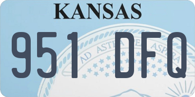 KS license plate 951DFQ