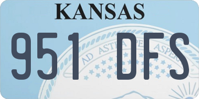 KS license plate 951DFS