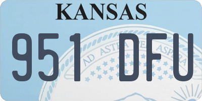 KS license plate 951DFU