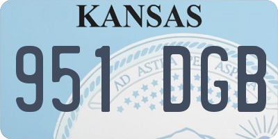 KS license plate 951DGB
