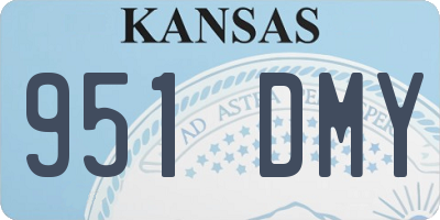 KS license plate 951DMY