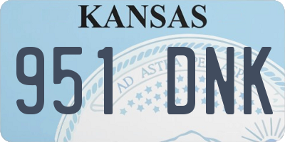 KS license plate 951DNK