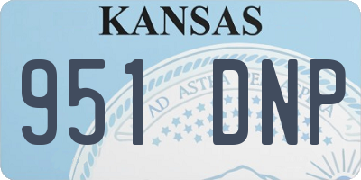 KS license plate 951DNP