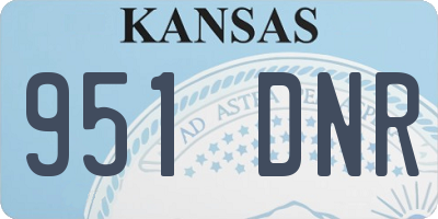 KS license plate 951DNR