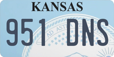 KS license plate 951DNS