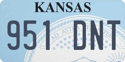KS license plate 951DNT