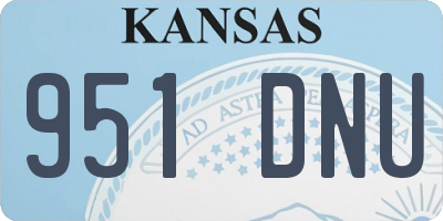 KS license plate 951DNU
