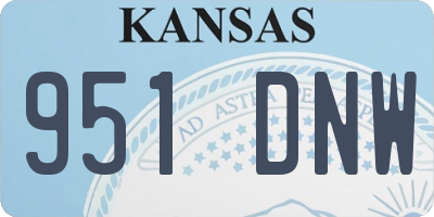 KS license plate 951DNW
