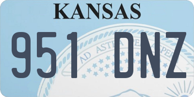 KS license plate 951DNZ
