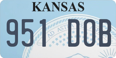 KS license plate 951DOB