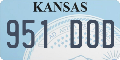 KS license plate 951DOD
