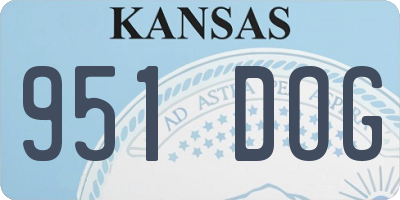 KS license plate 951DOG
