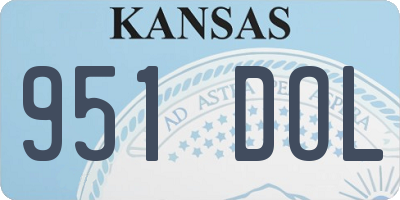 KS license plate 951DOL