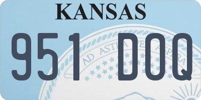 KS license plate 951DOQ