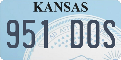 KS license plate 951DOS