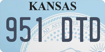 KS license plate 951DTD