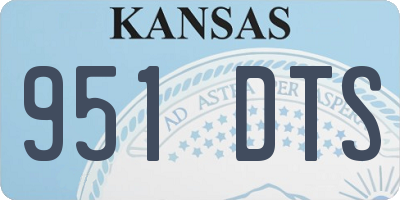 KS license plate 951DTS