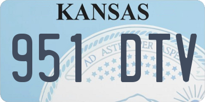 KS license plate 951DTV