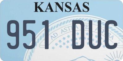 KS license plate 951DUC