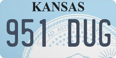 KS license plate 951DUG