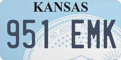 KS license plate 951EMK