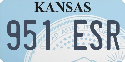 KS license plate 951ESR